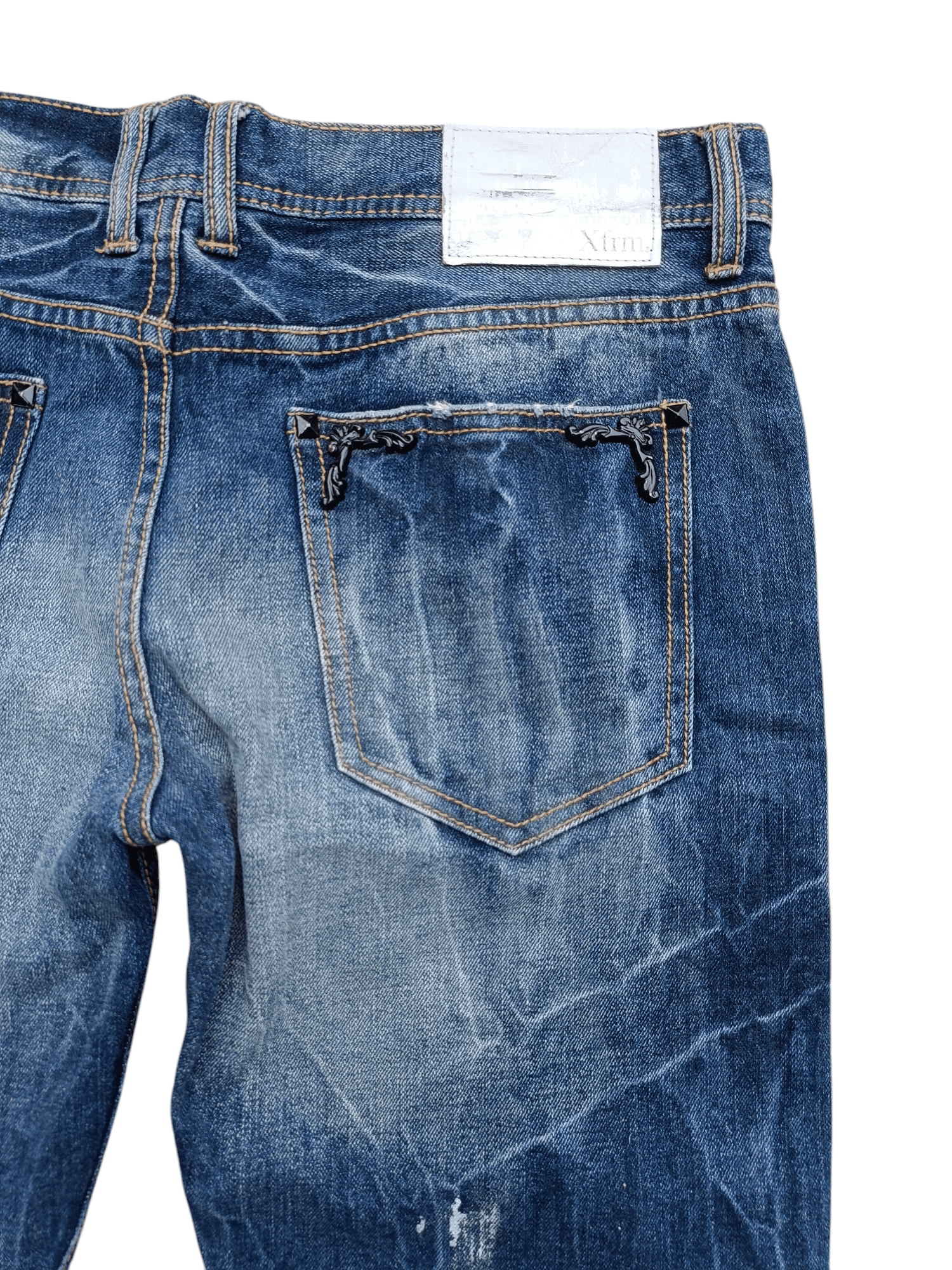 If Six Was Nine × Japanese Brand × Le Grande Bleu (L.G.B.) Vintage Japanese Brand Xfrm Stud Flared Rare Design Jeans Size US 35 - 6 Thumbnail