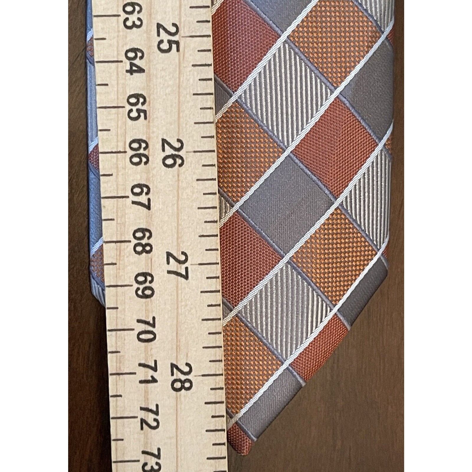 Geoffrey Beene Geoffrey Beene Orange Gray 100% Polyester Made In China Size ONE SIZE - 5 Thumbnail