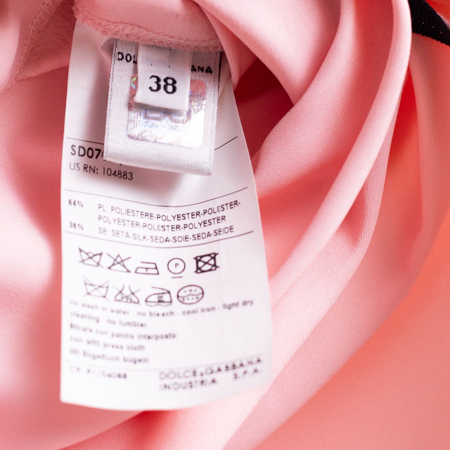 Dolce & Gabbana DOLCE & GABBANA Pink Satin Cocktail Dress Sleeveless Size 38 Size XS / US 0-2 / IT 36-38 - 5 Thumbnail