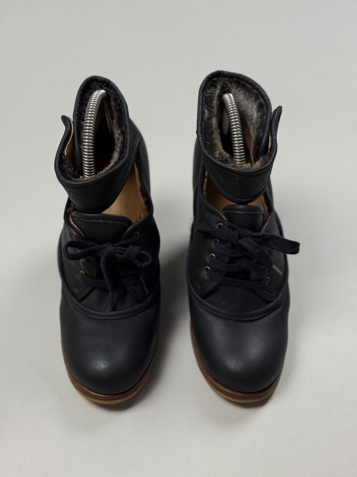 Other Chie Mihara Ladies Leather Heels Boots Fur Lined Size 38.5 Size US 8.5 / IT 38.5 - 9 Thumbnail