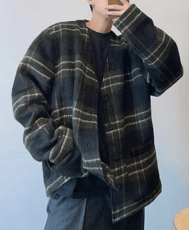 Japanese Brand × Vintage Vintage Street y2k Striped Loose Casual Jacket Coat Size US M / EU 48-50 / 2 - 3 Thumbnail