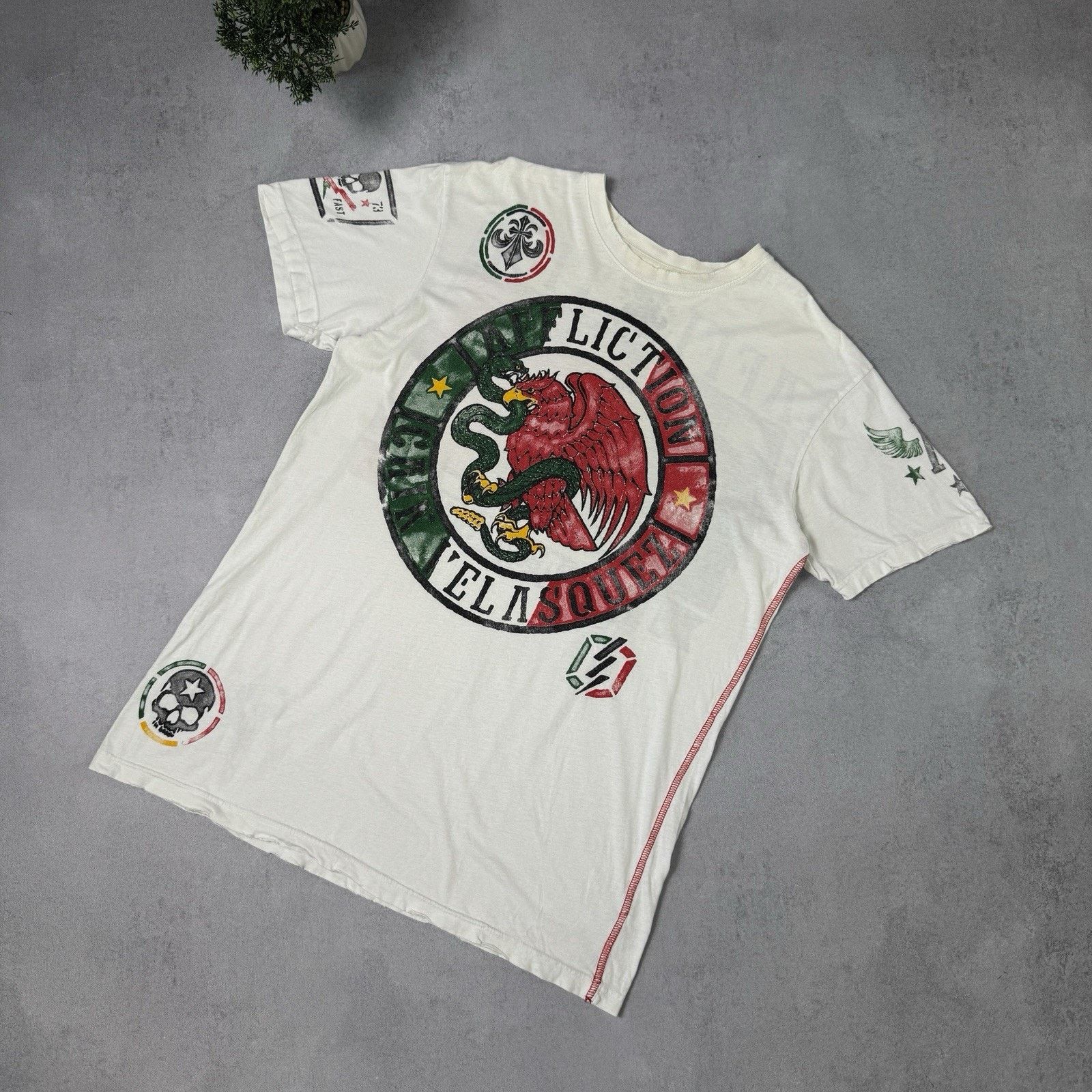 Affliction Affliction Big Logo Men T Shirt White Size L Size US L / EU 52-54 / 3 - 1 Thumbnail