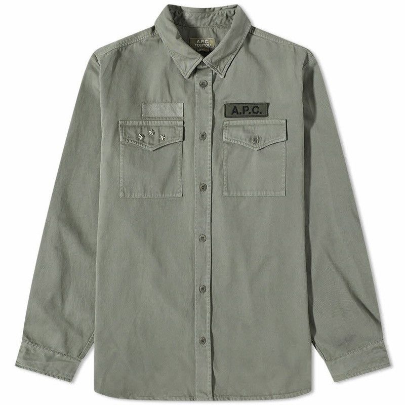 A.P.C. A.P.C. Khaki Mainline Shirt - Military Fatigue Inspired Size US M / EU 48-50 / 2 - 4 Thumbnail