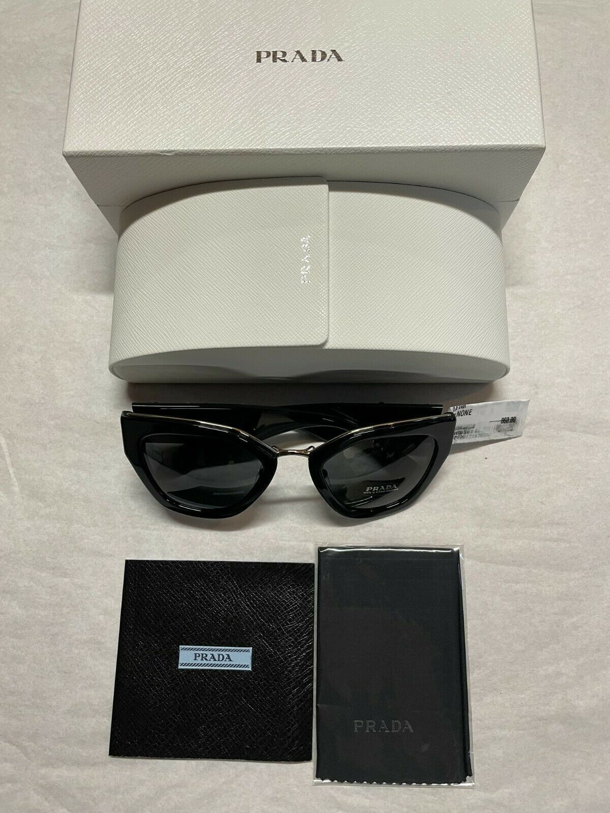 Prada Prada SPR 10T 1AB5S0 Black Cat Eye Women's Sunglasses Size ONE SIZE - 9 Thumbnail