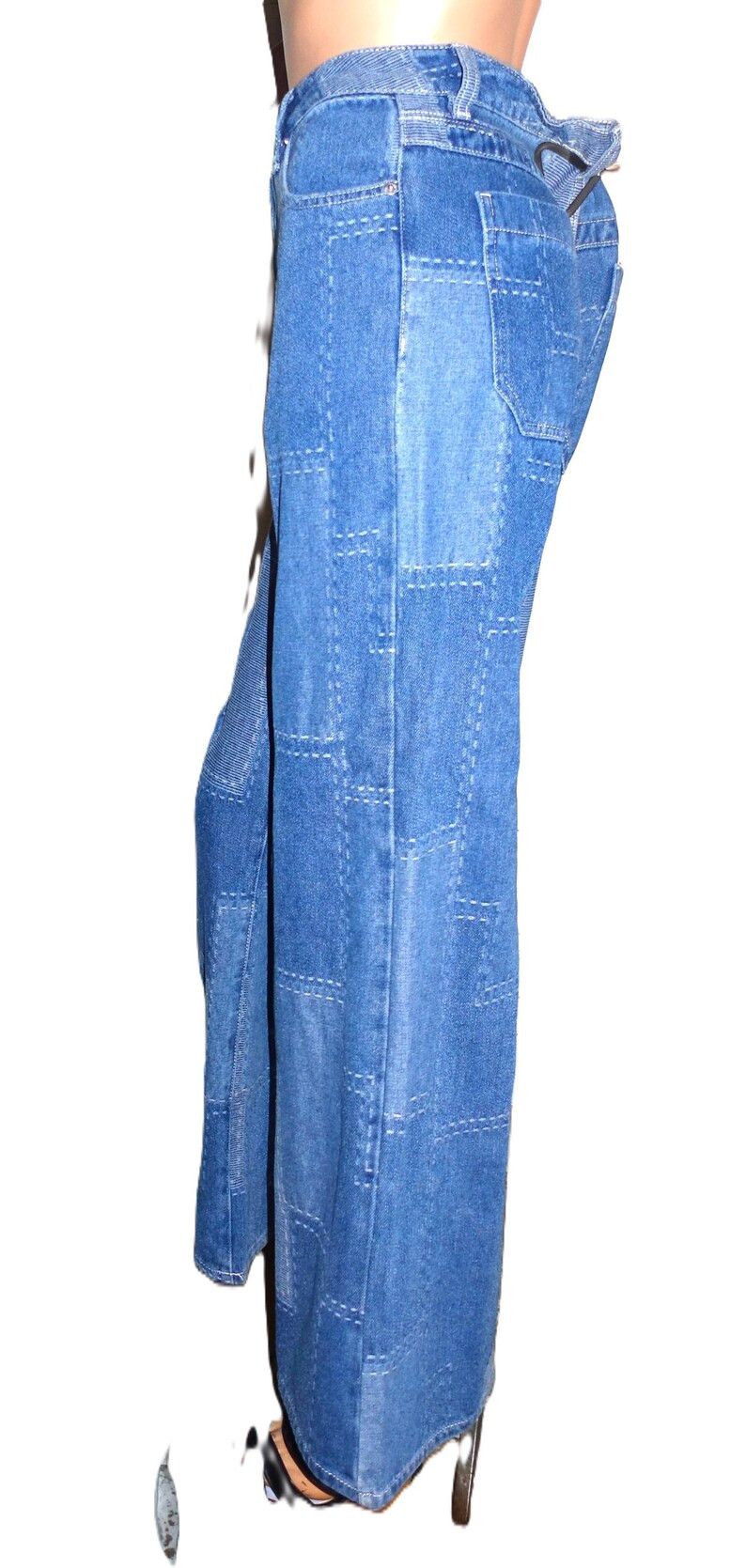 Vintage Vintage Patchwork Jeans 28w Size 28" / US 6 / IT 42 - 4 Thumbnail