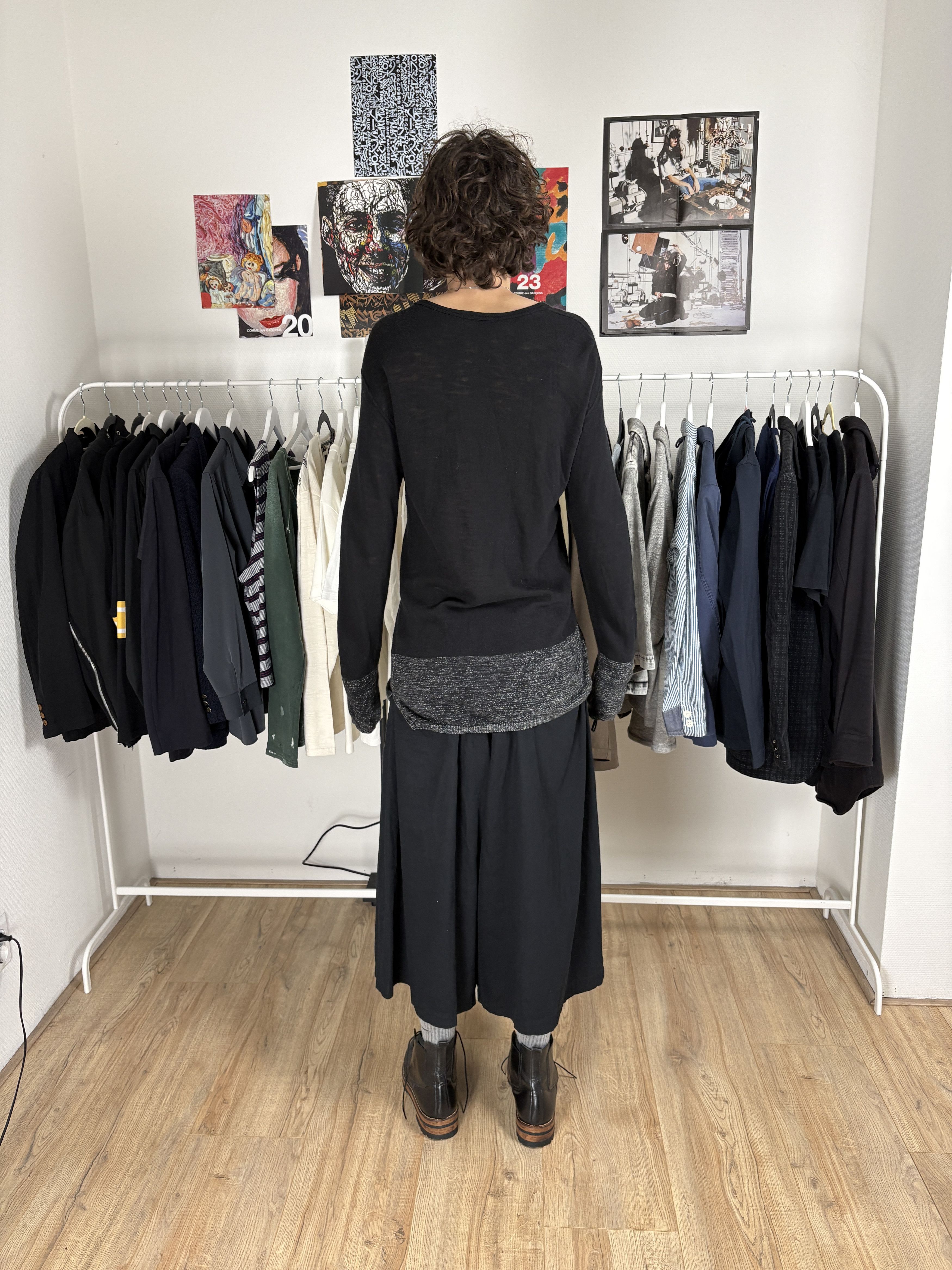 Comme des Garcons Comme des Garcons Homme Lightweight Knitted Sweatshirt Black Size US M / EU 48-50 / 2 - 3 Thumbnail