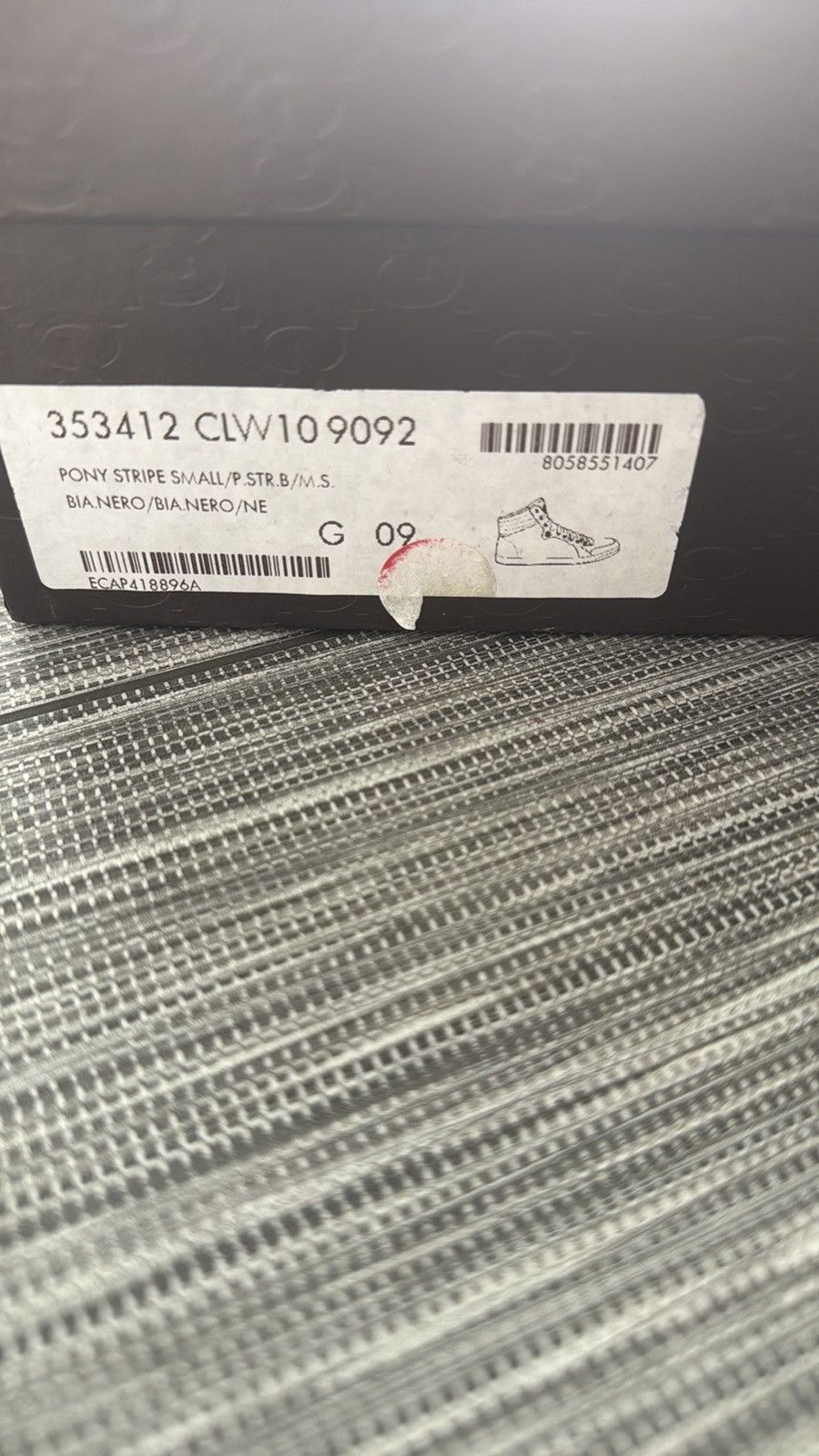 Gucci Gucci Pony Stripe Black White Blue Size US 10 / EU 43 - 10 Thumbnail