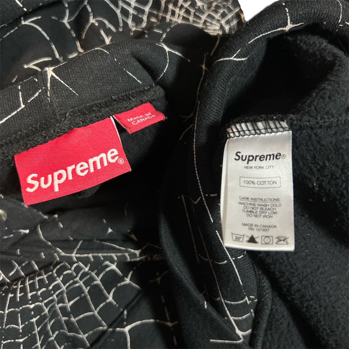 Supreme Supreme F/W 2016 Spiderweb Hooded sweatshirt hoodie medium Size US M / EU 48-50 / 2 - 4 Thumbnail