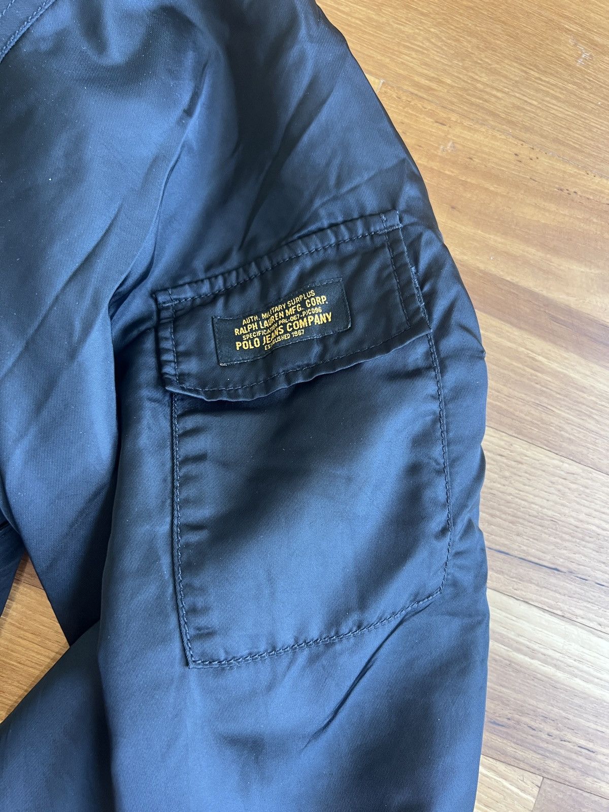 Ralph Lauren × Vintage Vintage 1990s Polo Jeans Company Military Bomber Jacket Size US XL / EU 56 / 4 - 4 Thumbnail