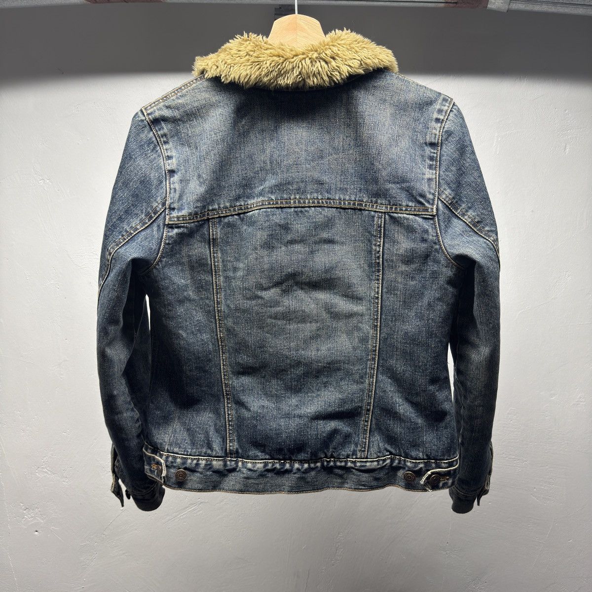 Vintage Gap Fur Denim Trucker Jacket ERD Grunge Raimundo lgb Size S / US 4 / IT 40 - 2 Thumbnail