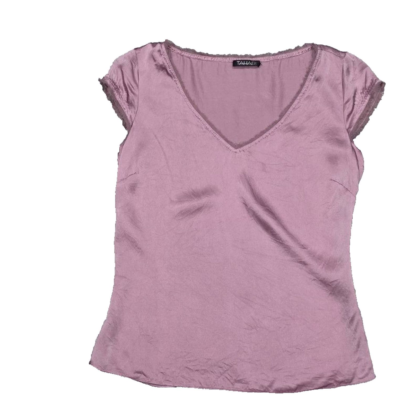 & Other Stories Tahari Cap sleeve soft pink silk top blouse Small A003209 Size S / US 4 / IT 40 - 1 Thumbnail