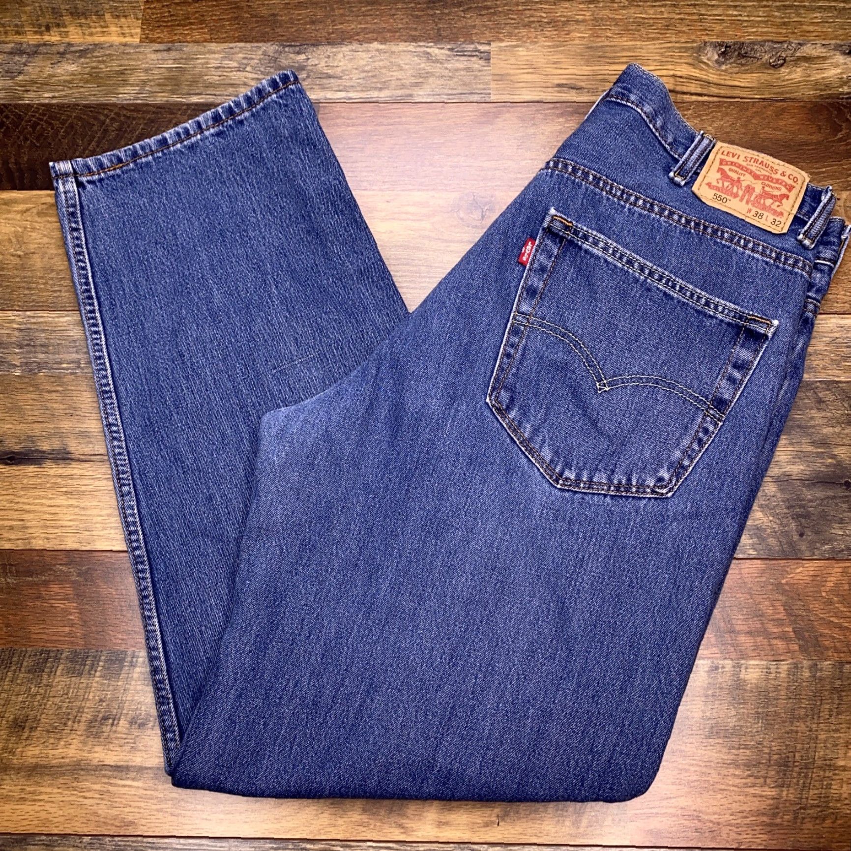 Levi's Levis Jeans 550 Adult 38x32 Straight Leg Mens Size US 38 / EU 54 - 3 Thumbnail