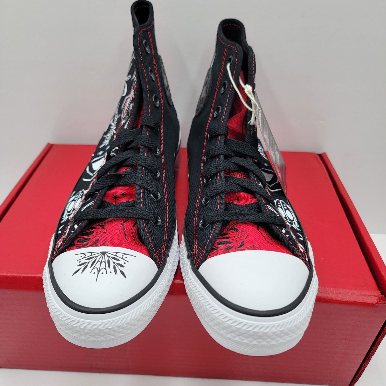 Converse Converse By You CTAS Hi Red/Black Custom Sneakers - Size 8 Size US 8 / EU 41 - 3 Thumbnail