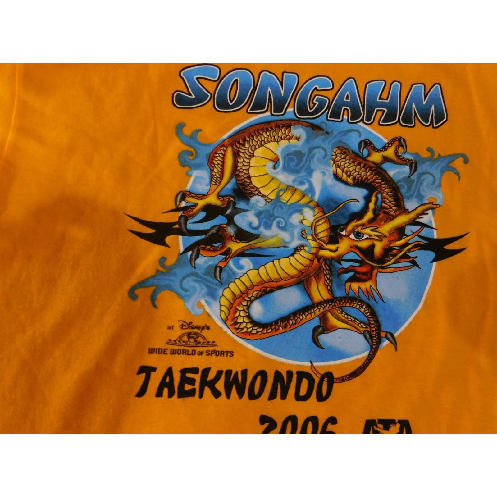 Disney Disney Songahm Taekwondo Shirt Mens Medium Yellow Wide World of Sports 2006 ATA Size US M / EU 48-50 / 2 - 6 Thumbnail