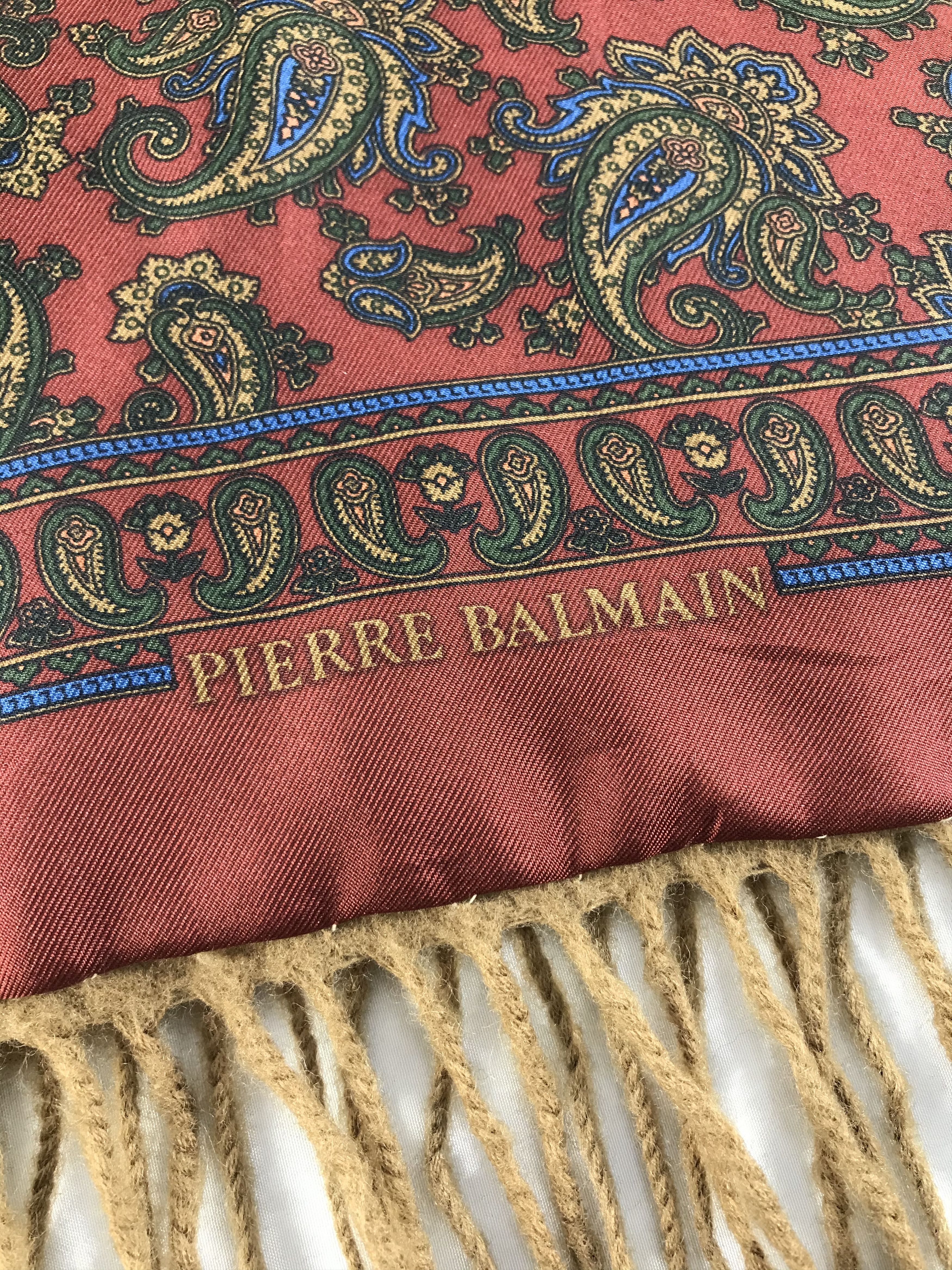 Vintage Pierre Balmain Scarf / Muffler / Neckwear - WW2879 Size ONE SIZE - 4 Thumbnail