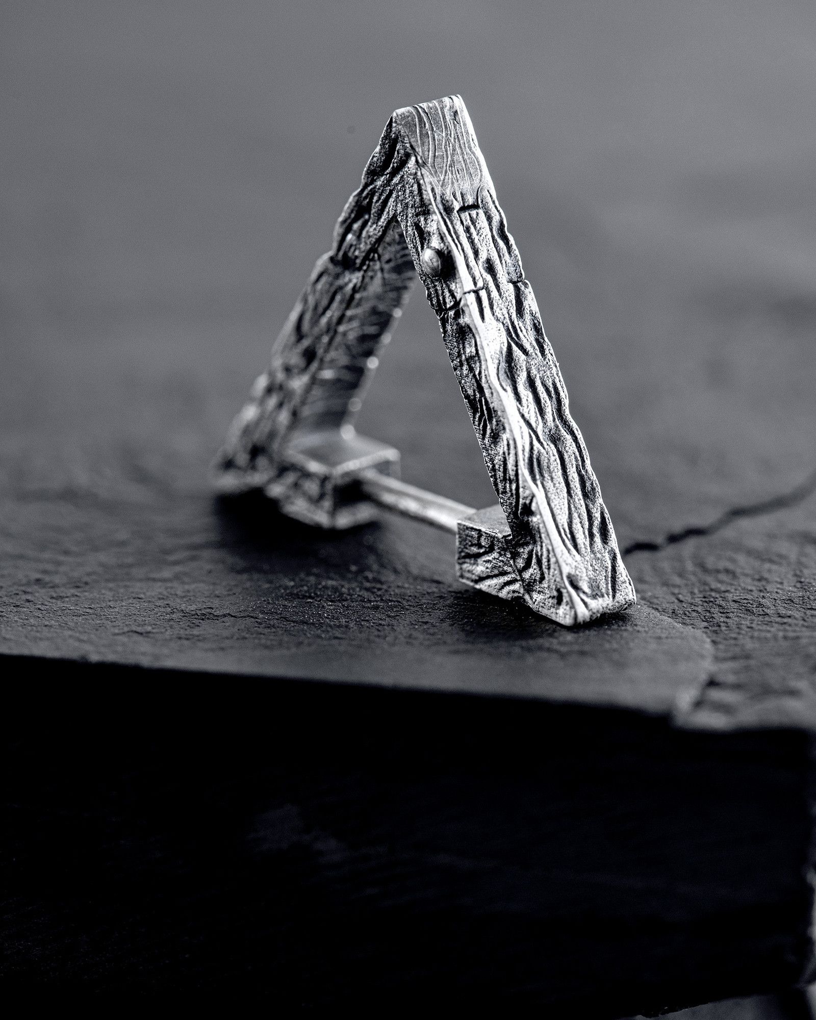 Jewelry Silver single earring RISK Size ONE SIZE - 1 Thumbnail