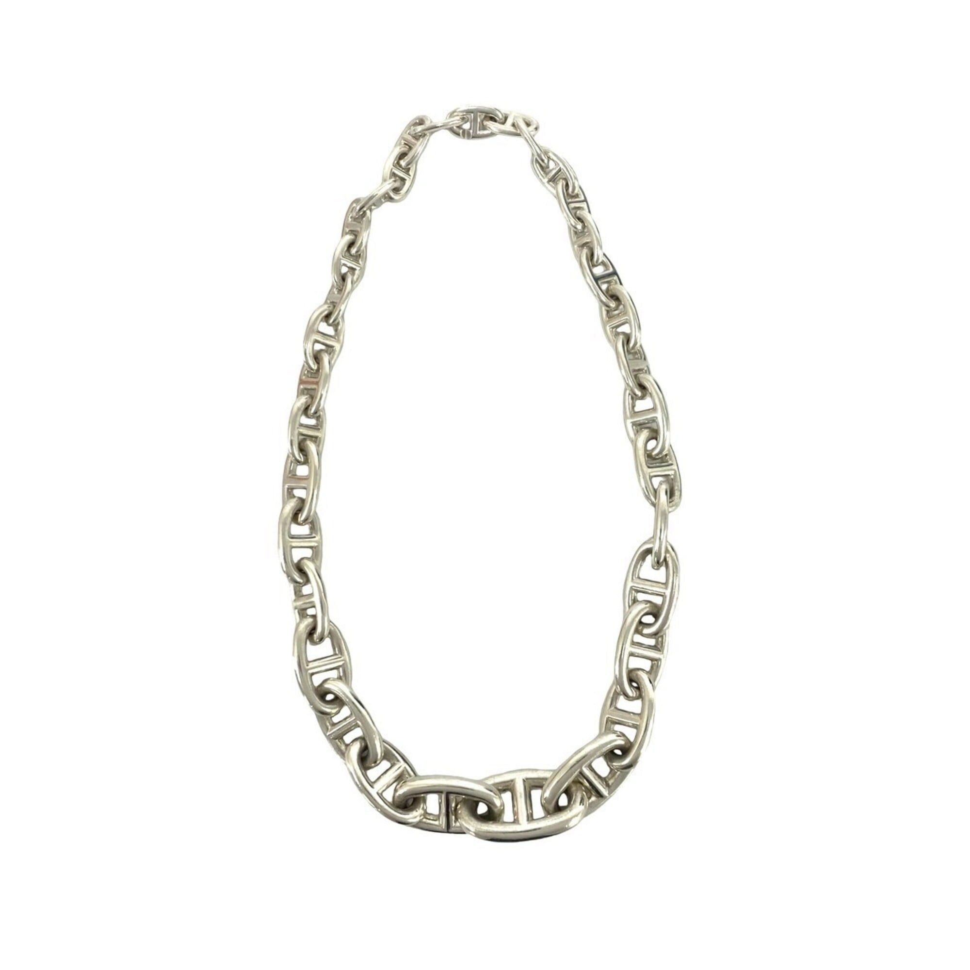 Hermes HERMES Chaine d'Ancre Crescendo Necklace, Margiela Era, Sterling Silver 925 Chain Accessory, 04539 Size ONE SIZE - 1 Thumbnail