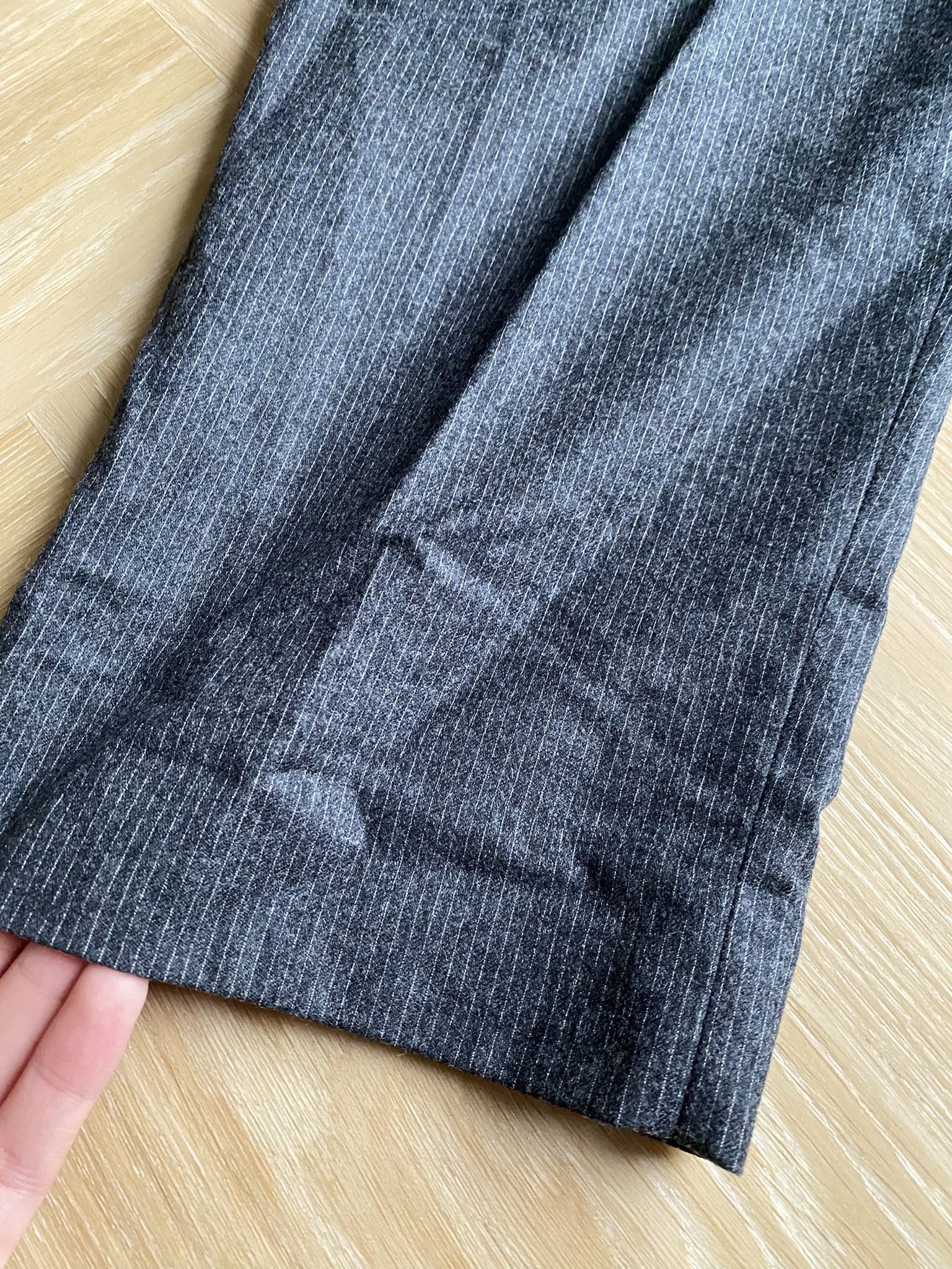 Acne Studios 46/S - Pinstriped Trousers In Grey Melange - 100% Wool Size US 30 / EU 46 - 14 Thumbnail
