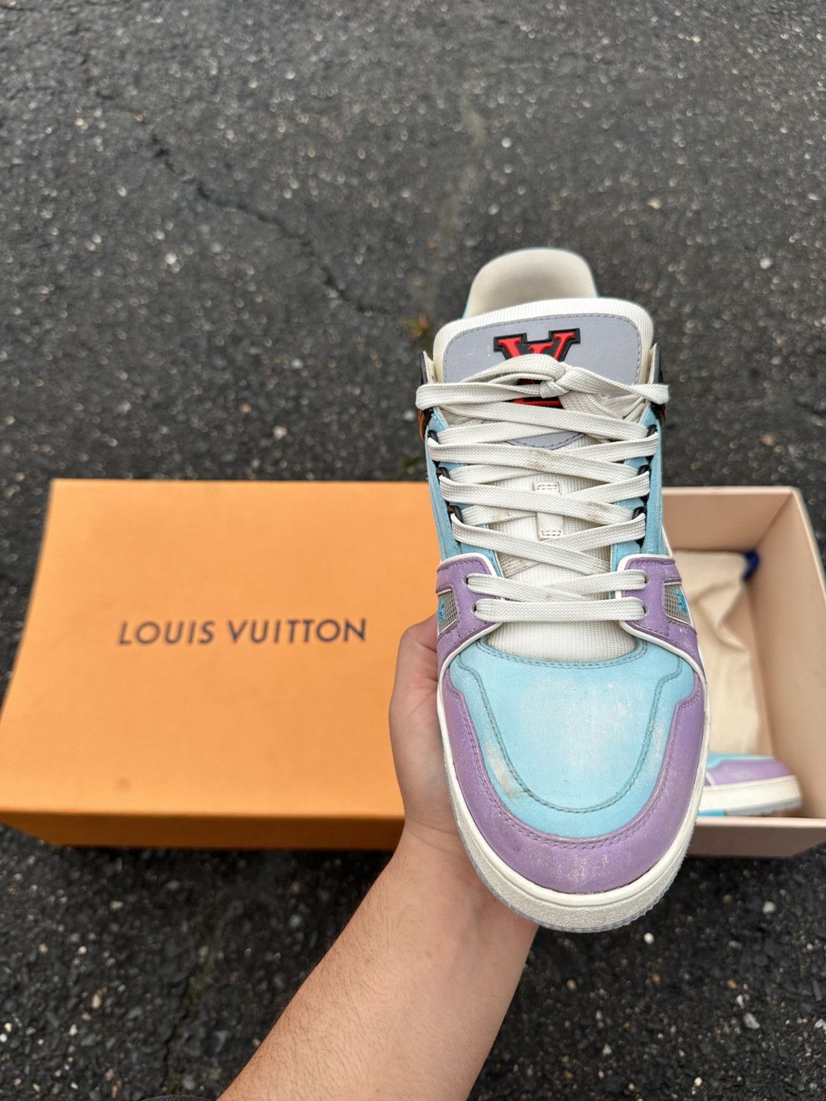 Louis Vuitton Louis Vuttion Trainer Purple/Blue Size US 8 / EU 41 - 8 Thumbnail