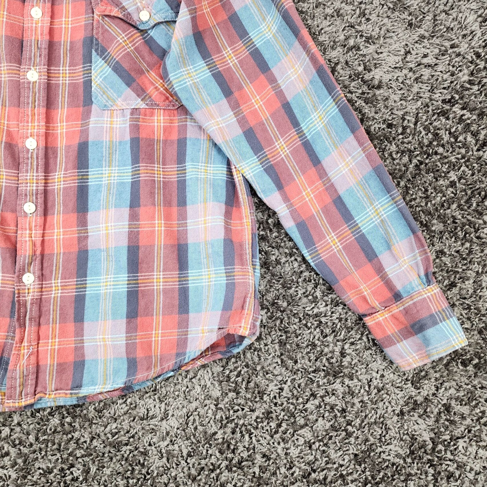 Vintage VINTAGE Arizona Jeans Shirt Men L Red Blue Plaid Flannel Button-Up Long Sleeve Size US L / EU 52-54 / 3 - 2 Thumbnail