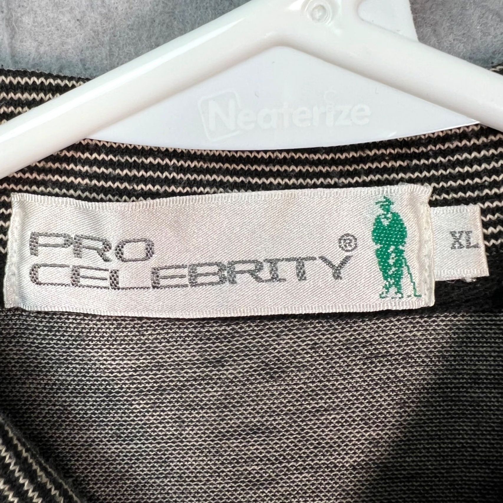 Vintage VINTAGE Pro Celebrity Polo Shirt Mens XL Gray Golf Theme Graphic Cotton Blend Polo Shirt Short Sleeve Button Closure Collared Casual 8/10 Mens Size US XL / EU 56 / 4 - 3 Thumbnail