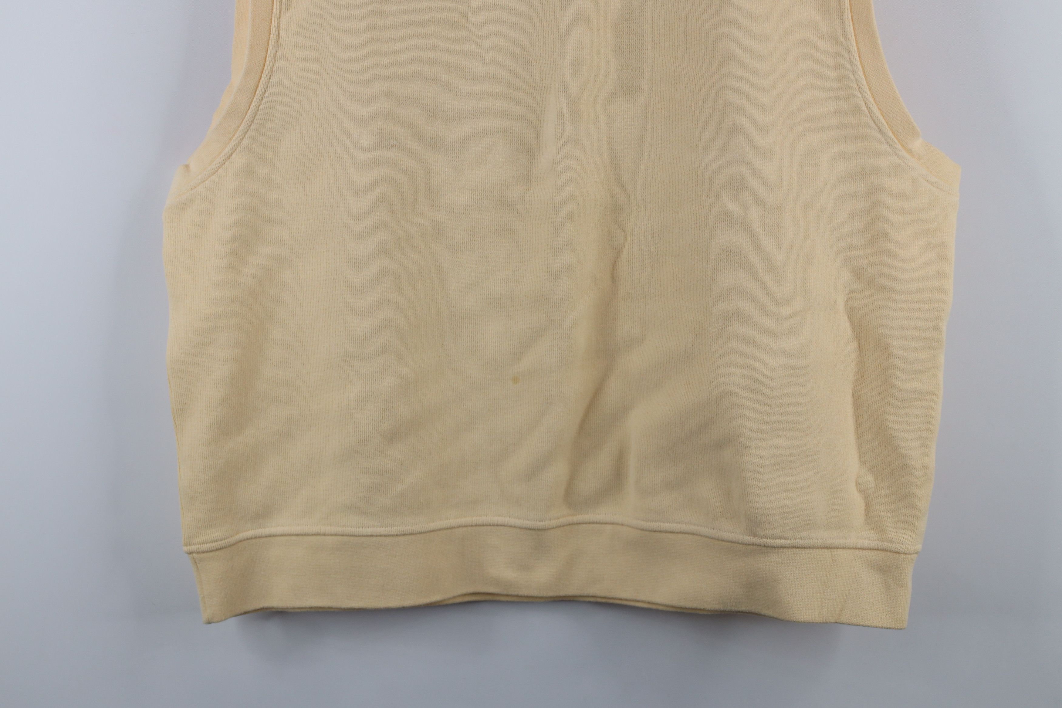 Orvis Vintage 90s Orvis Blank Cotton Knit Sweater Vest Yellow Size US XXL / EU 58 / 5 - 3 Thumbnail