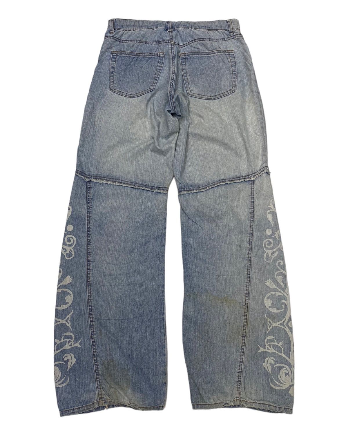 Kapital BAGGY🔥ADVANTAGE BAGGY DISTRESSED DENIM JEANS Size US 30 / EU 46 - 2 Thumbnail
