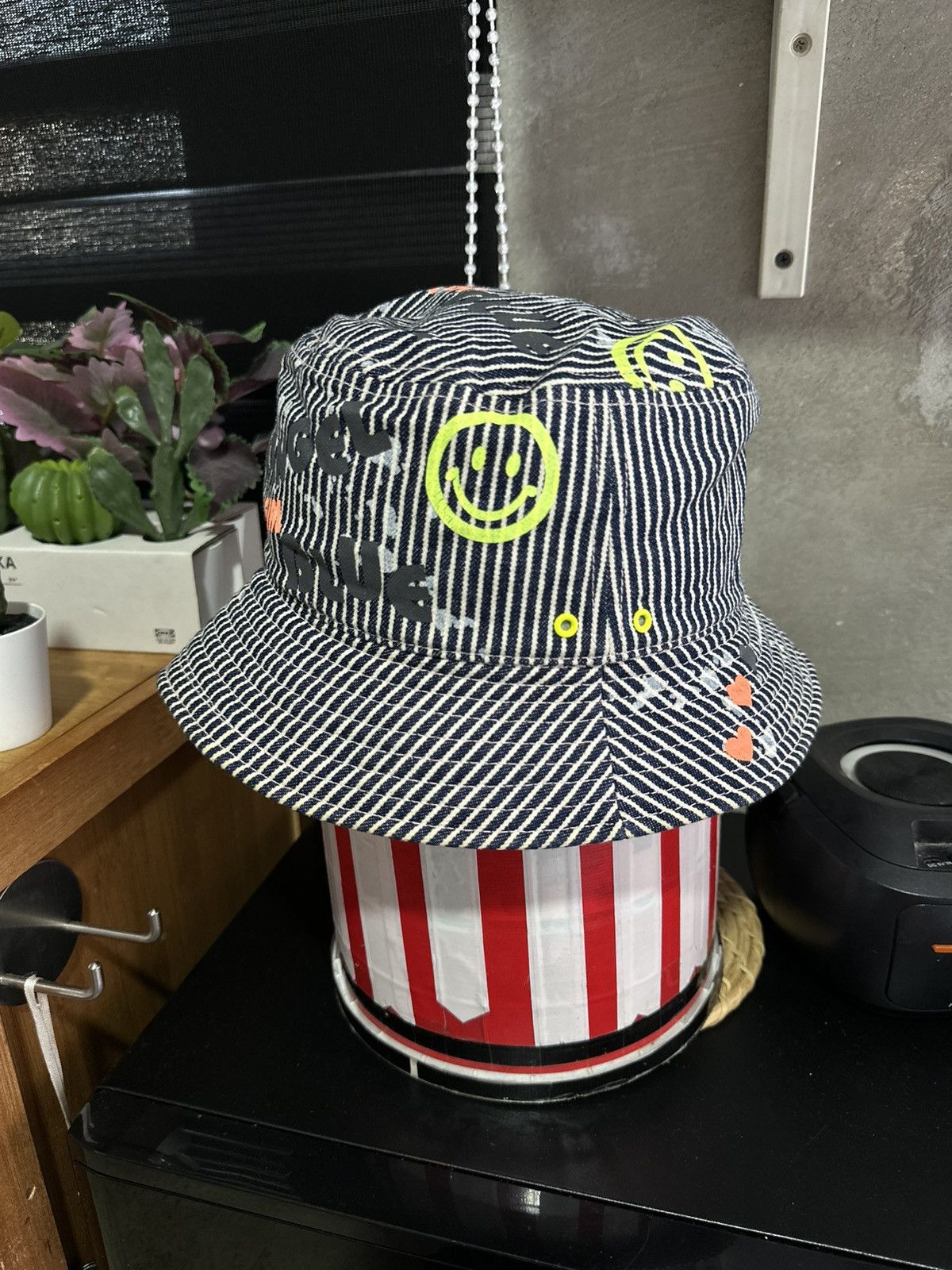 Angel Blue × Beauty Beast × Hysteric Glamour 2000s - Angel Blue Hickory Denim Bucket Hats (OSFA) Size ONE SIZE - 2 Thumbnail