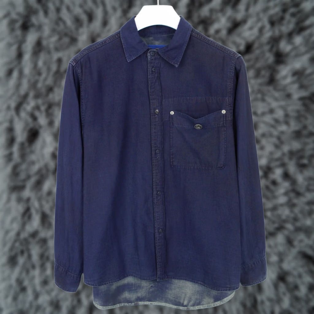 Vintage North Sails Des 137 Button Up Shirt Men's LARGE Pocket Button Navy Blue Size US L / EU 52-54 / 3 - 1 Thumbnail