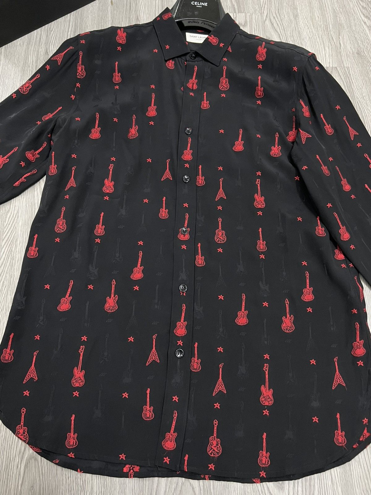 Hedi Slimane Saint Laurent Guitar Shirt Fw15 x Hedi Slimane Size US M / EU 48-50 / 2 - 4 Thumbnail