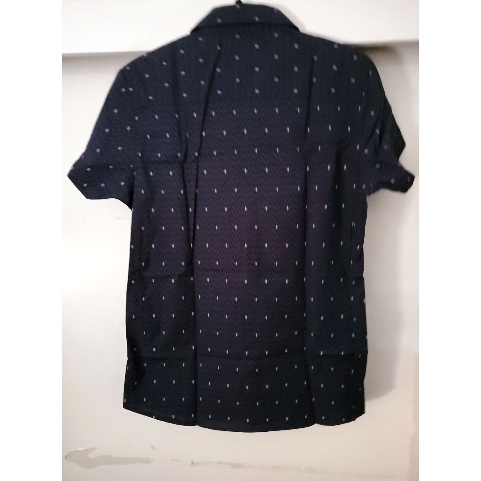 Vintage Noize AMSTRDM Button-Up Shirt Blue Geometric Short Sleeve Men's S Regular Cotton Size US S / EU 44-46 / 1 - 6 Thumbnail