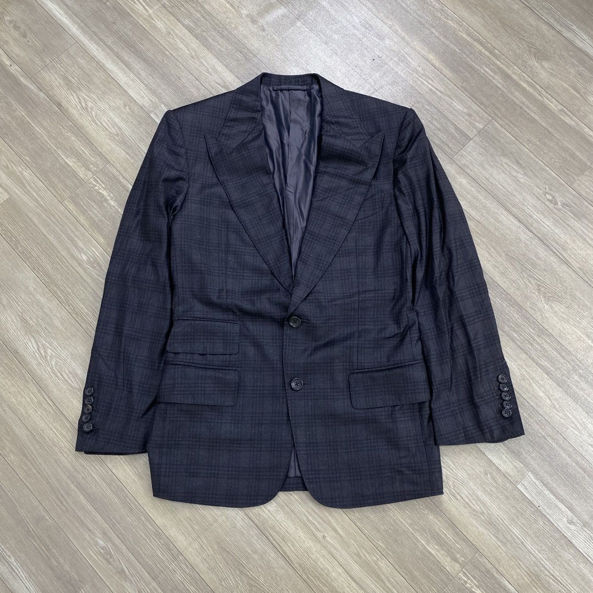 Tom Ford Vintage Tom Ford Shelton Plaid Patterned Wool Blazer Jacket Size 46R - 3 Thumbnail