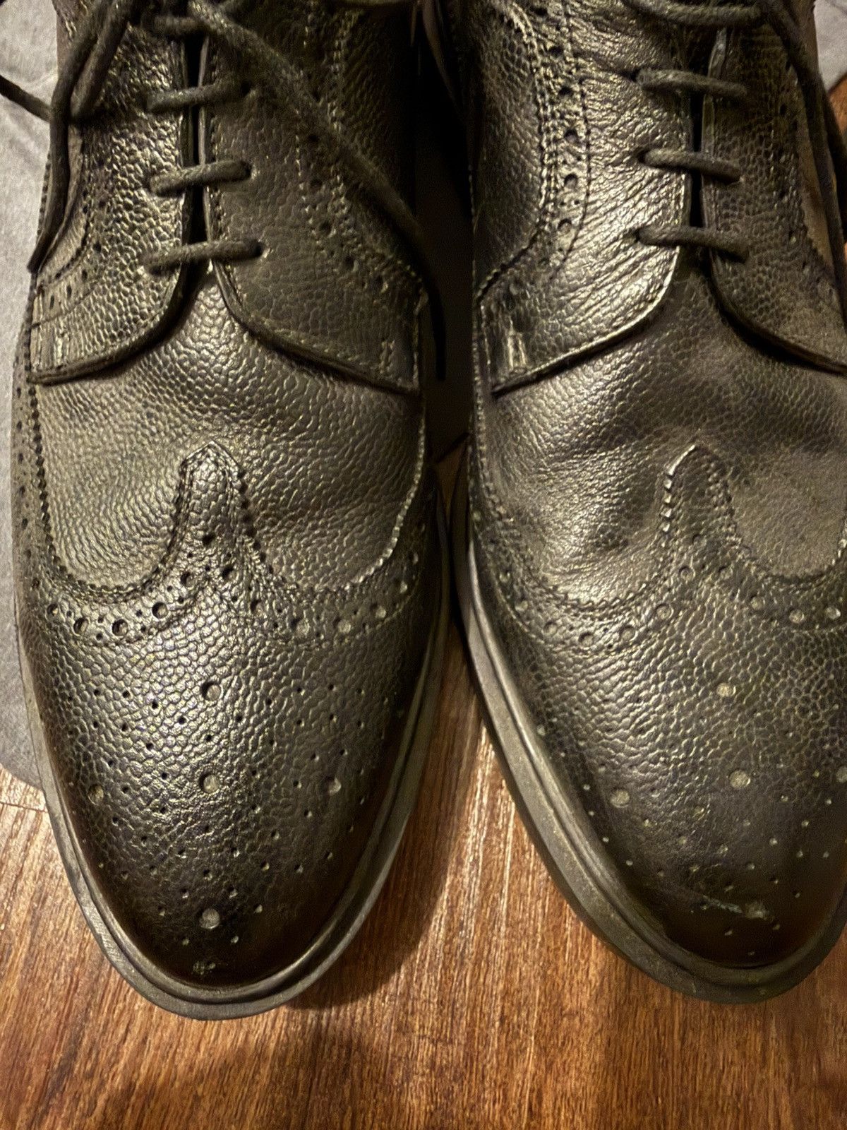 Thom Browne Thom Browne Pebble Grain Longwing Brogues Size US 10 / EU 43 - 13 Thumbnail