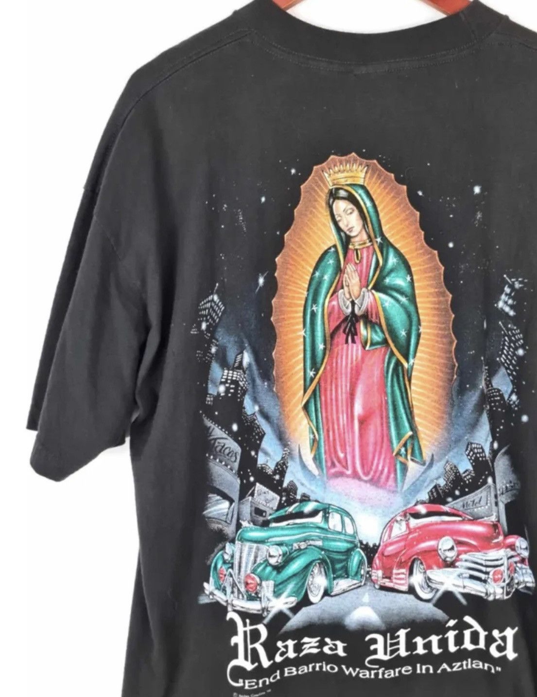Vintage Virgen Guadalupe vintage t shirt chola 90s tshirt XL rare Size US XL / EU 56 / 4 - 3 Thumbnail