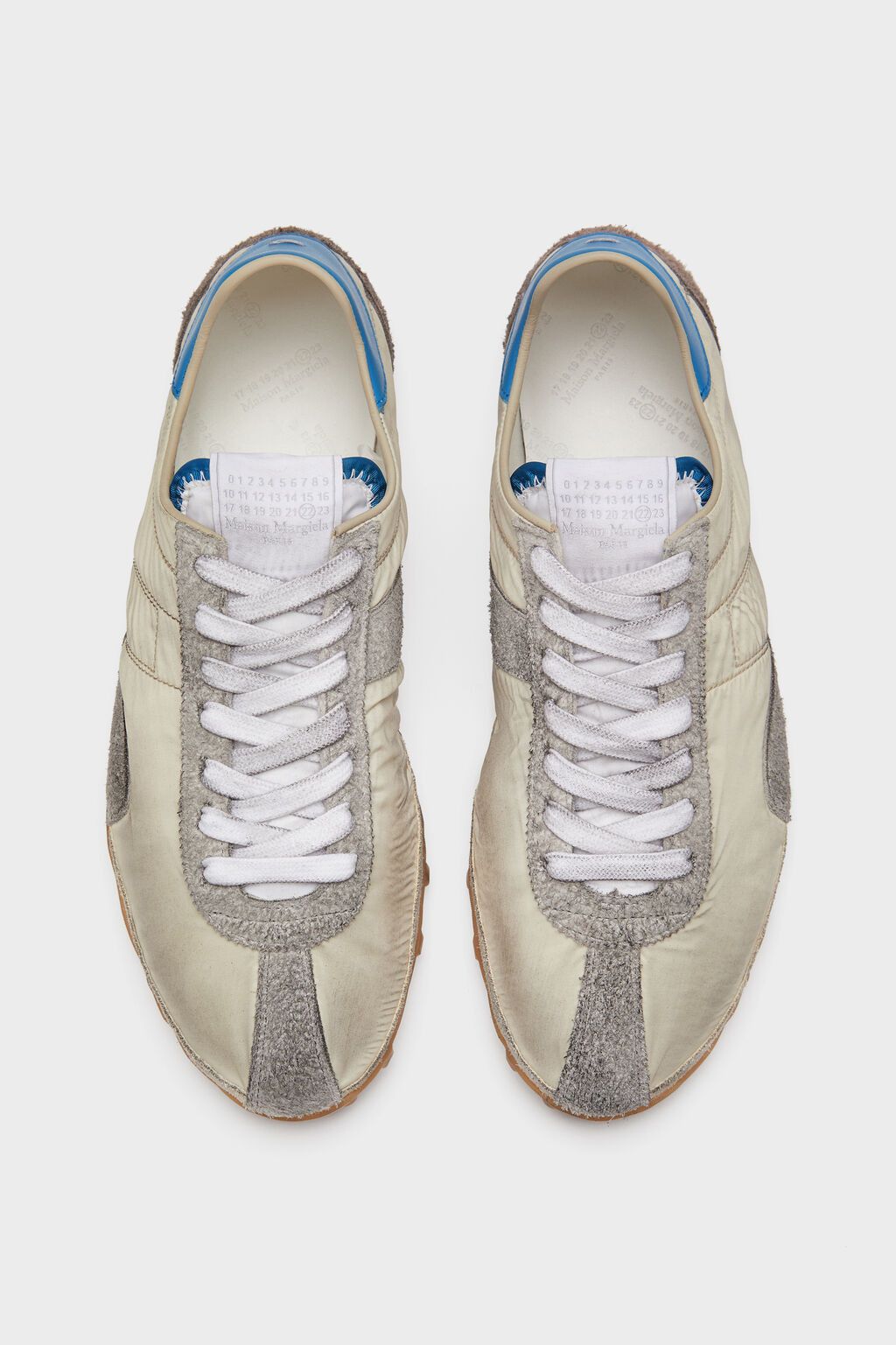 Maison Margiela os11x0326 Sprinters Nylon & Leather Low-Top Sneakers Size US 12 / EU 45 - 4 Thumbnail