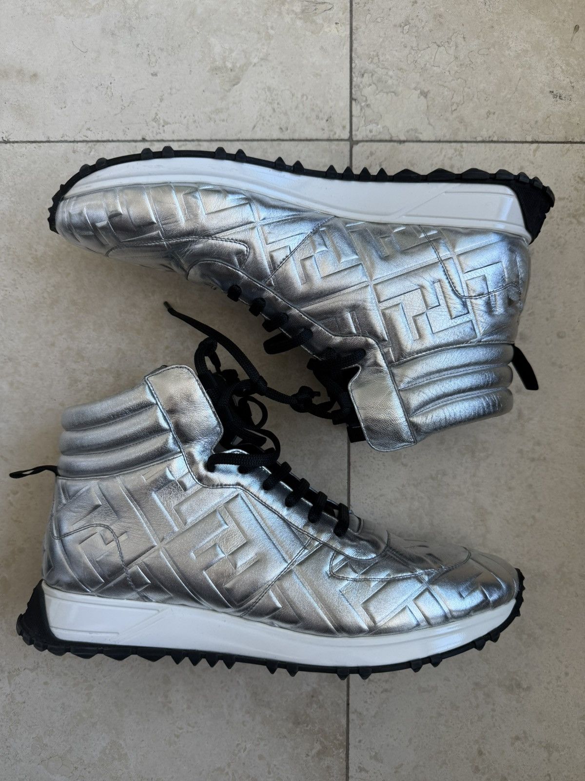 Fendi ***RARE MONOGRAM FENDI HIGH TOP SNEAKERS Size US 10 / EU 43 - 1 Thumbnail