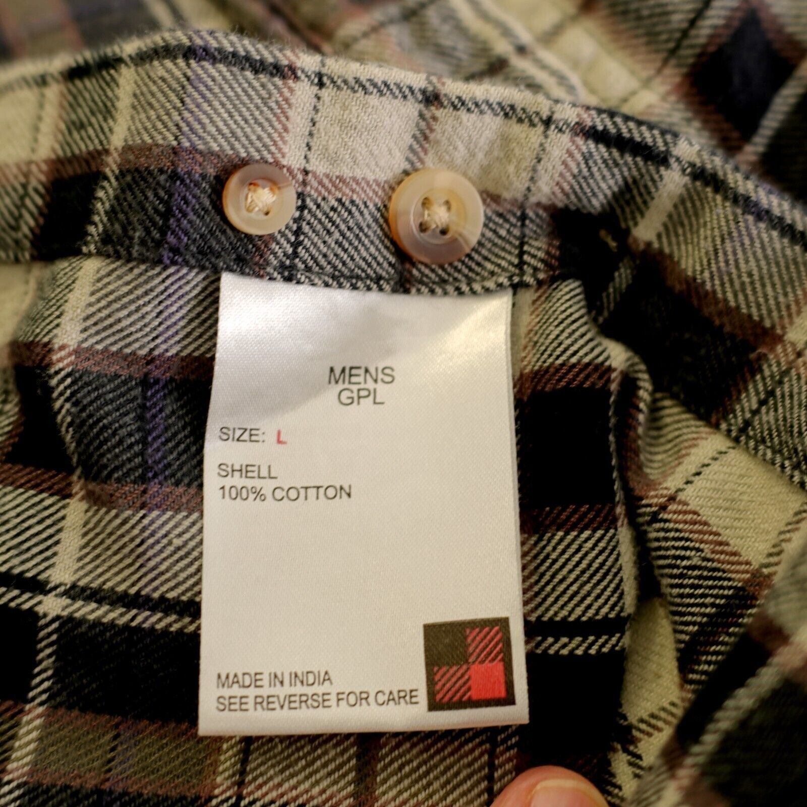 Woolrich Woolen Mills Woolrich Plaid Blue Tan Large Flannel Cotton Button Down Lon Size US L / EU 52-54 / 3 - 11 Thumbnail