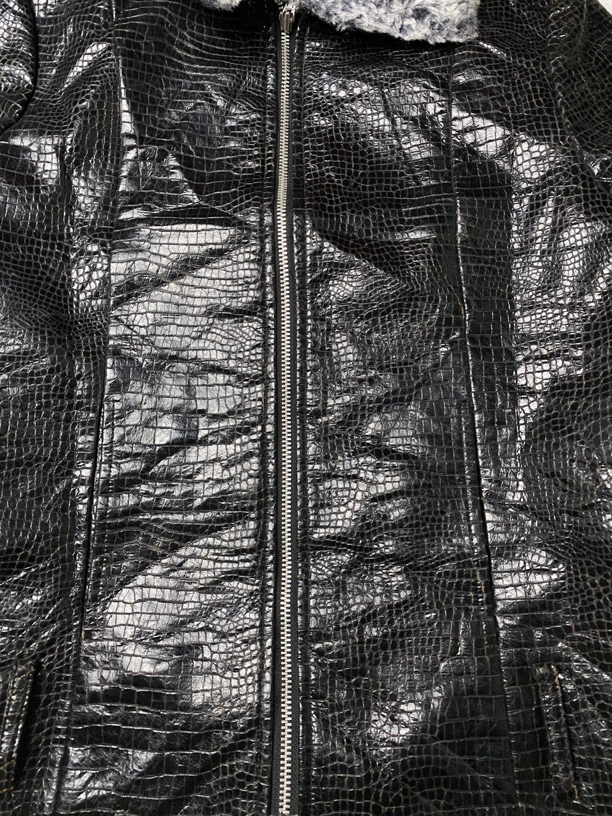 14th Addiction 2000's MeaTe Fur Crocodile Pattern Jacket Size US S / EU 44-46 / 1 - 9 Thumbnail