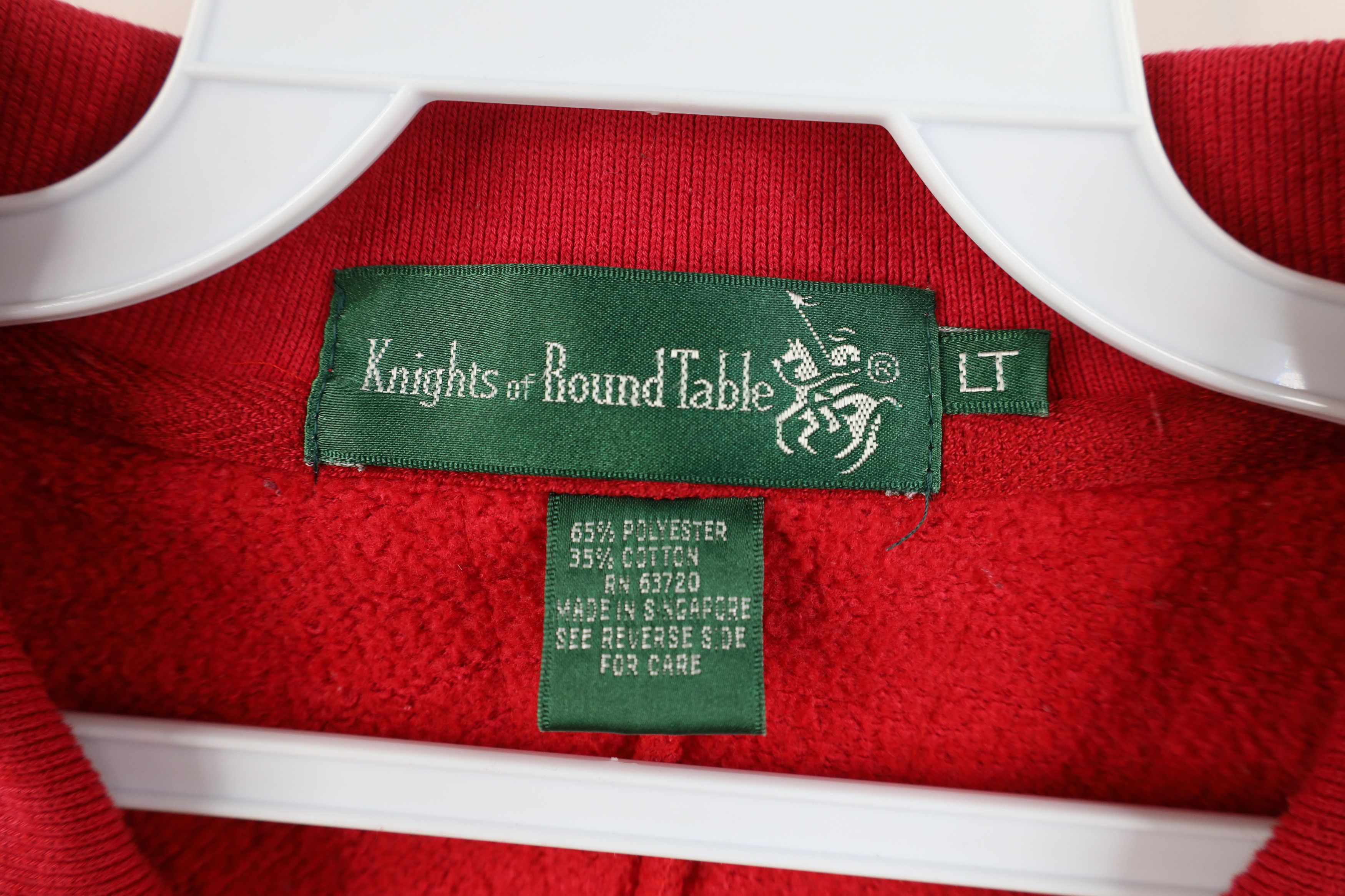 Vintage Vintage 90s Streetwear Faded Heavy Collared Sweatshirt Red Size US L / EU 52-54 / 3 - 10 Thumbnail