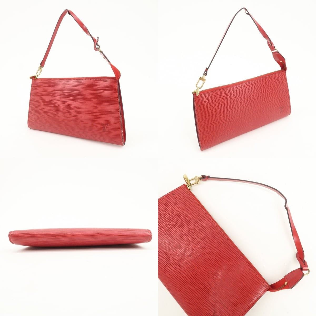 Louis Vuitton Louis Vuitton Epi Pochette Accessoires Pouch Leather Red Size ONE SIZE - 3 Thumbnail