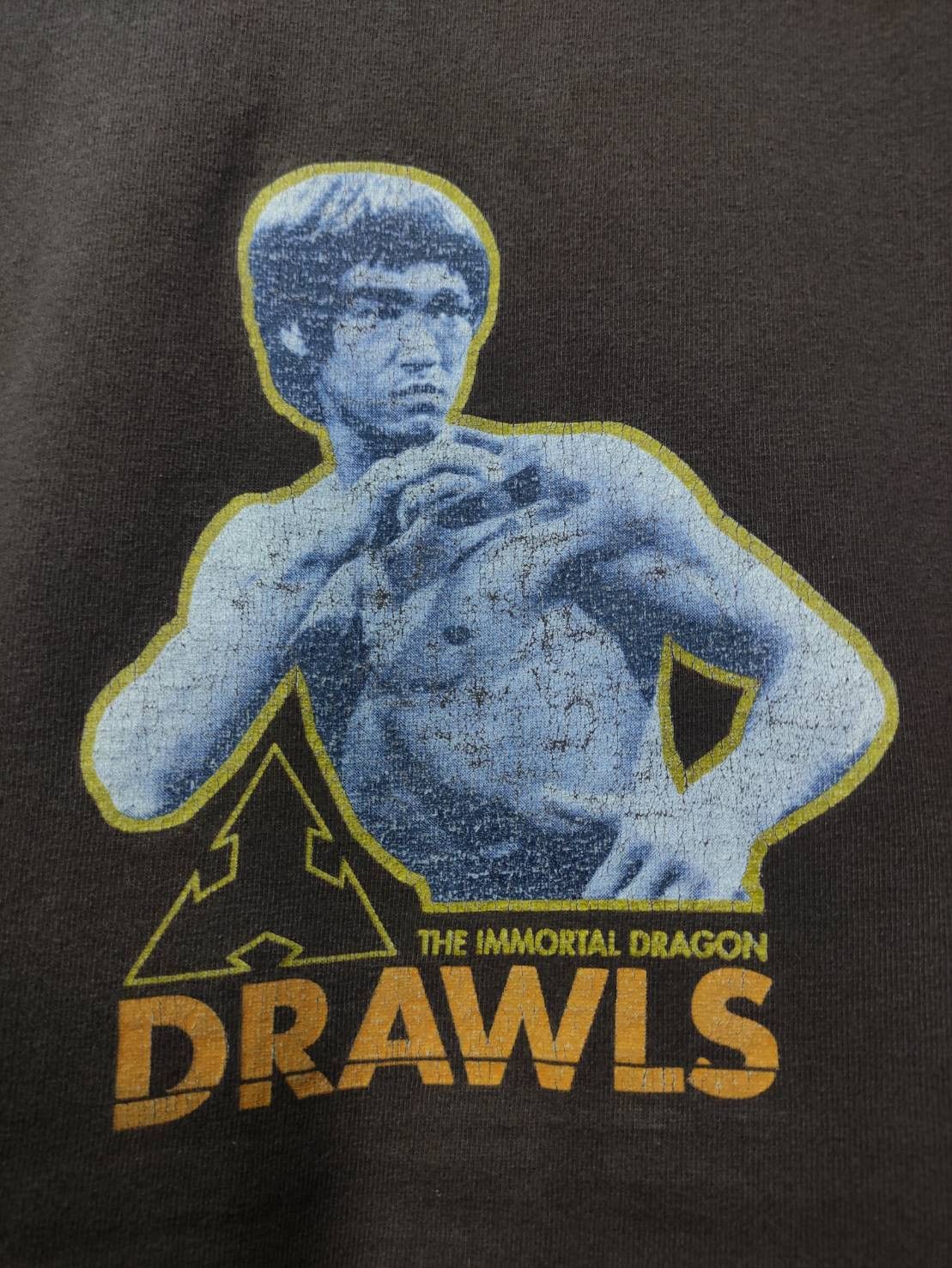 Hook-Ups Vtg 90's Drawls Skateboard Bruce Lee The Immortal Dragon Size US L / EU 52-54 / 3 - 3 Thumbnail
