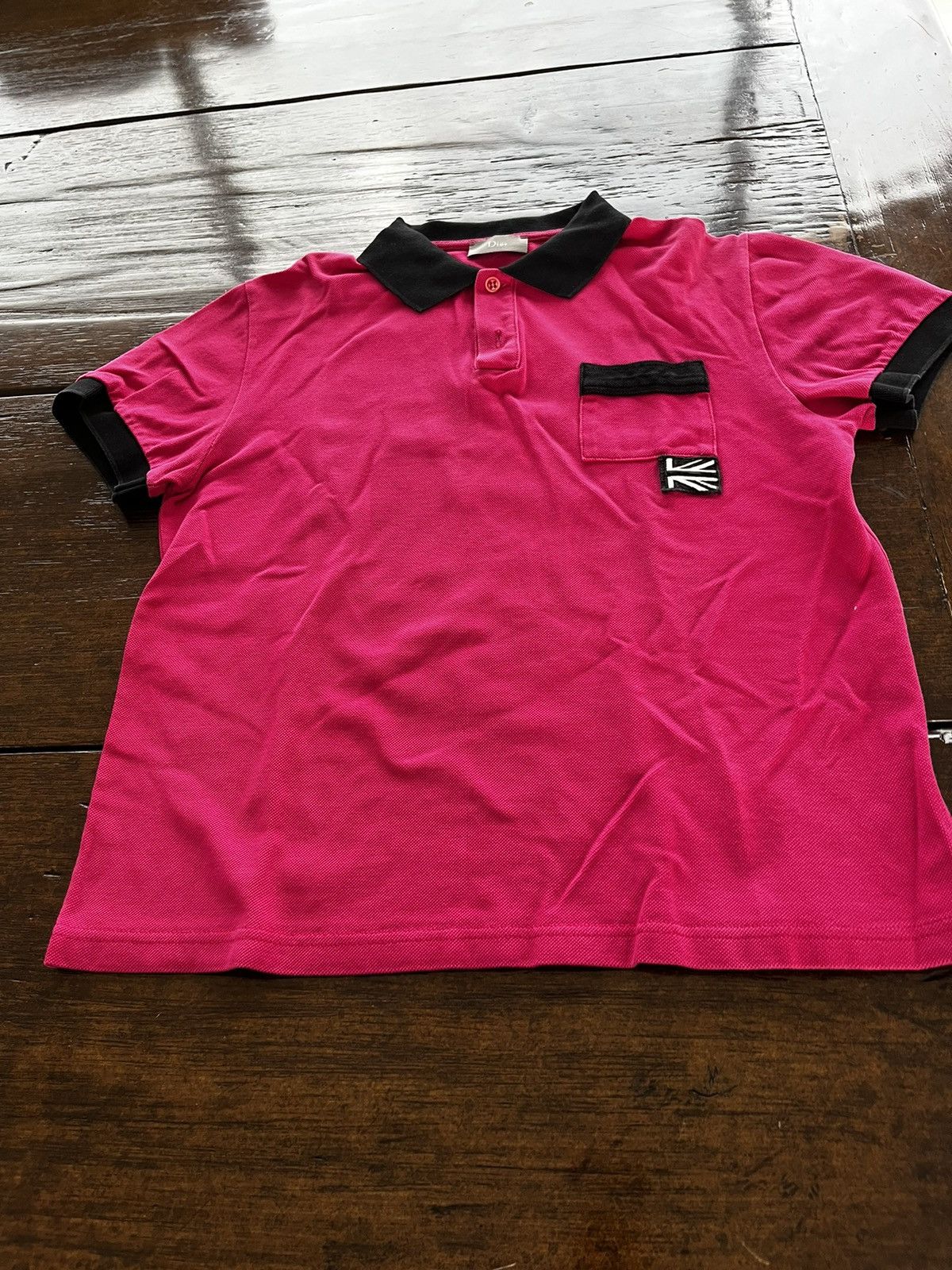 image of Dior Homme Hedi Slimane Hot Pink Polo, Men's (Size XS)