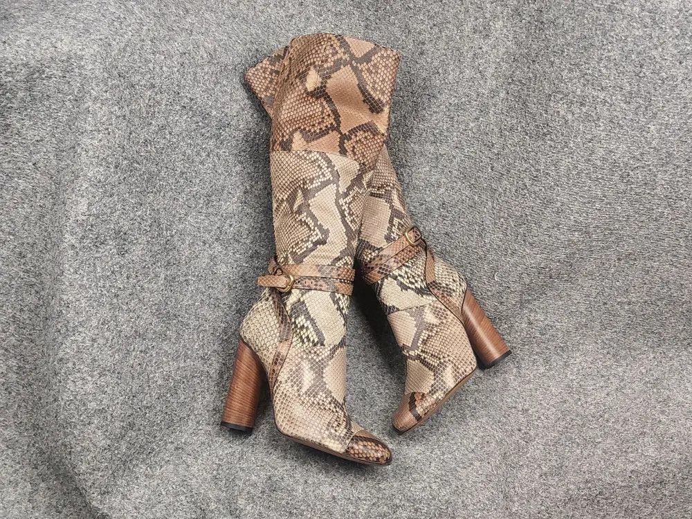 Gucci Gucci Authentic Python Snake Horsebit Knee Zip High Boots Size US 9.5 / IT 39.5 - 1 Thumbnail