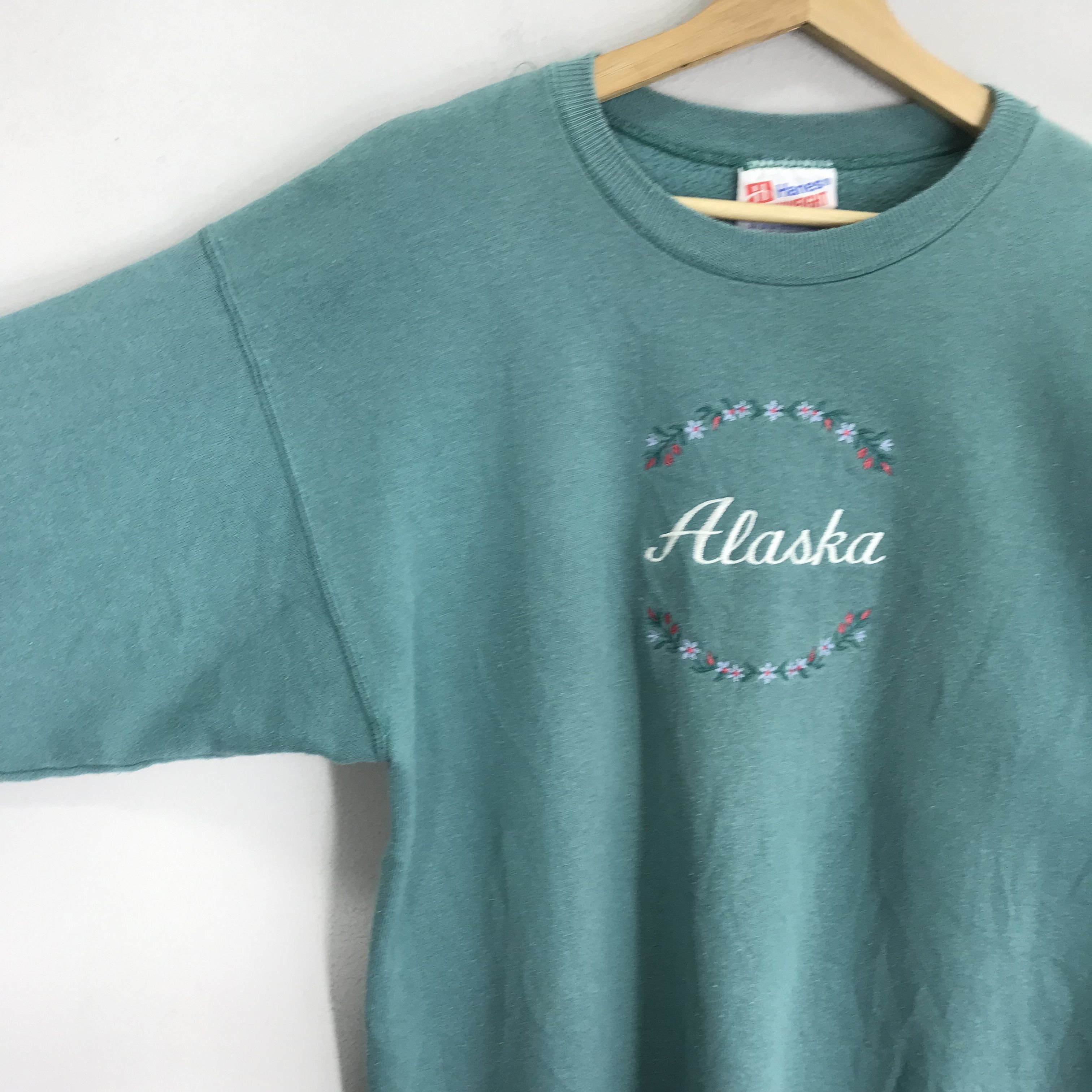 Hanes Vintage 90s Alaska Sweatshirts - 172 Size US M / EU 48-50 / 2 - 4 Thumbnail
