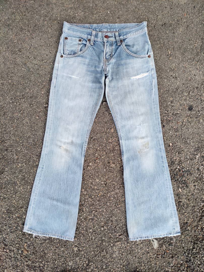 Edwin FLARE VINTAGE EDWIN FADED RIPPED JEANS DENIM PANTS Size US 30 / EU 46 - 1 Thumbnail