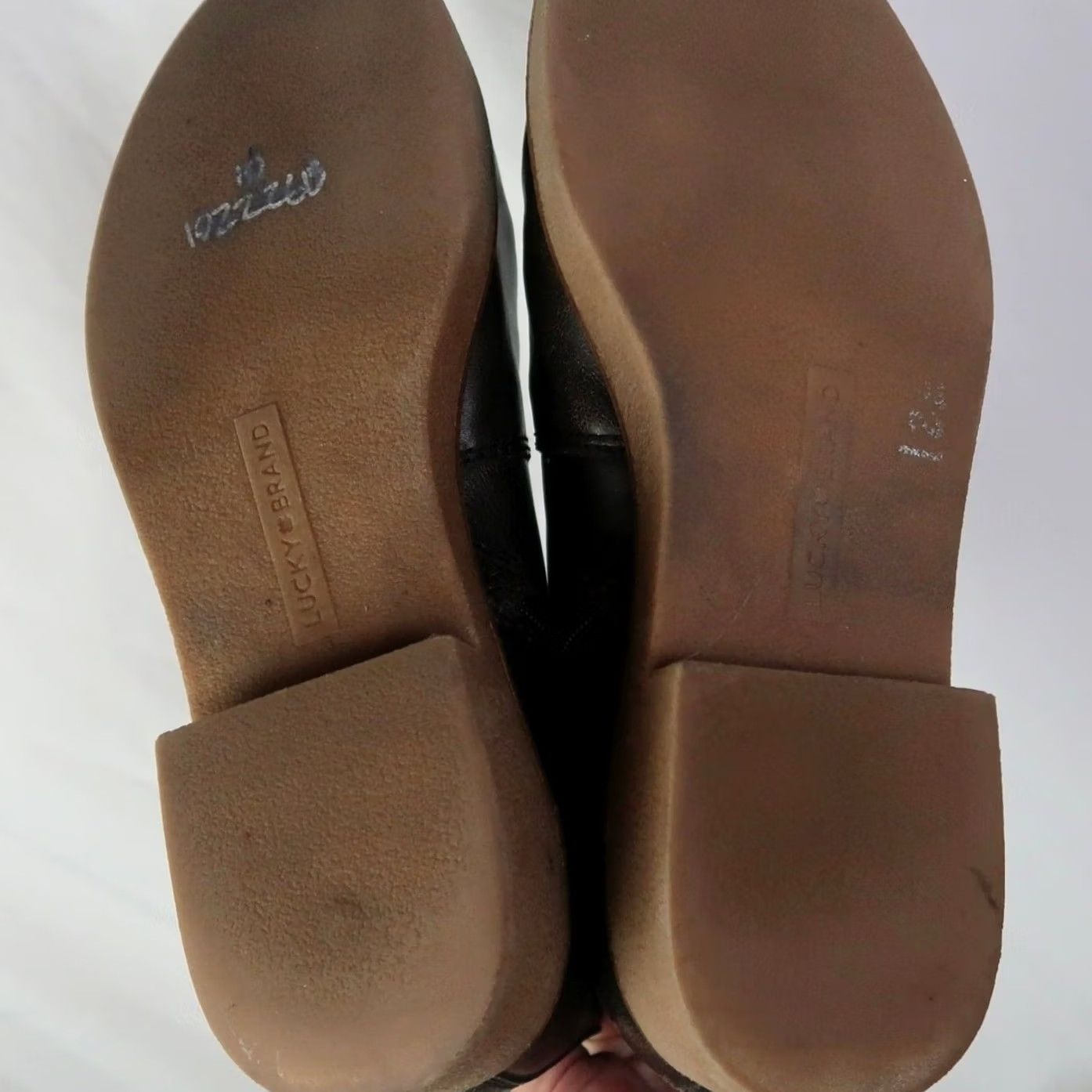 Lucky Brand Lucky Brand Ressy Black Leather Bootie Women 10 Leather Zip Casual Ankle Boots Womens Low Heel Fall Spring Winter Size US 10 / IT 40 - 6 Thumbnail