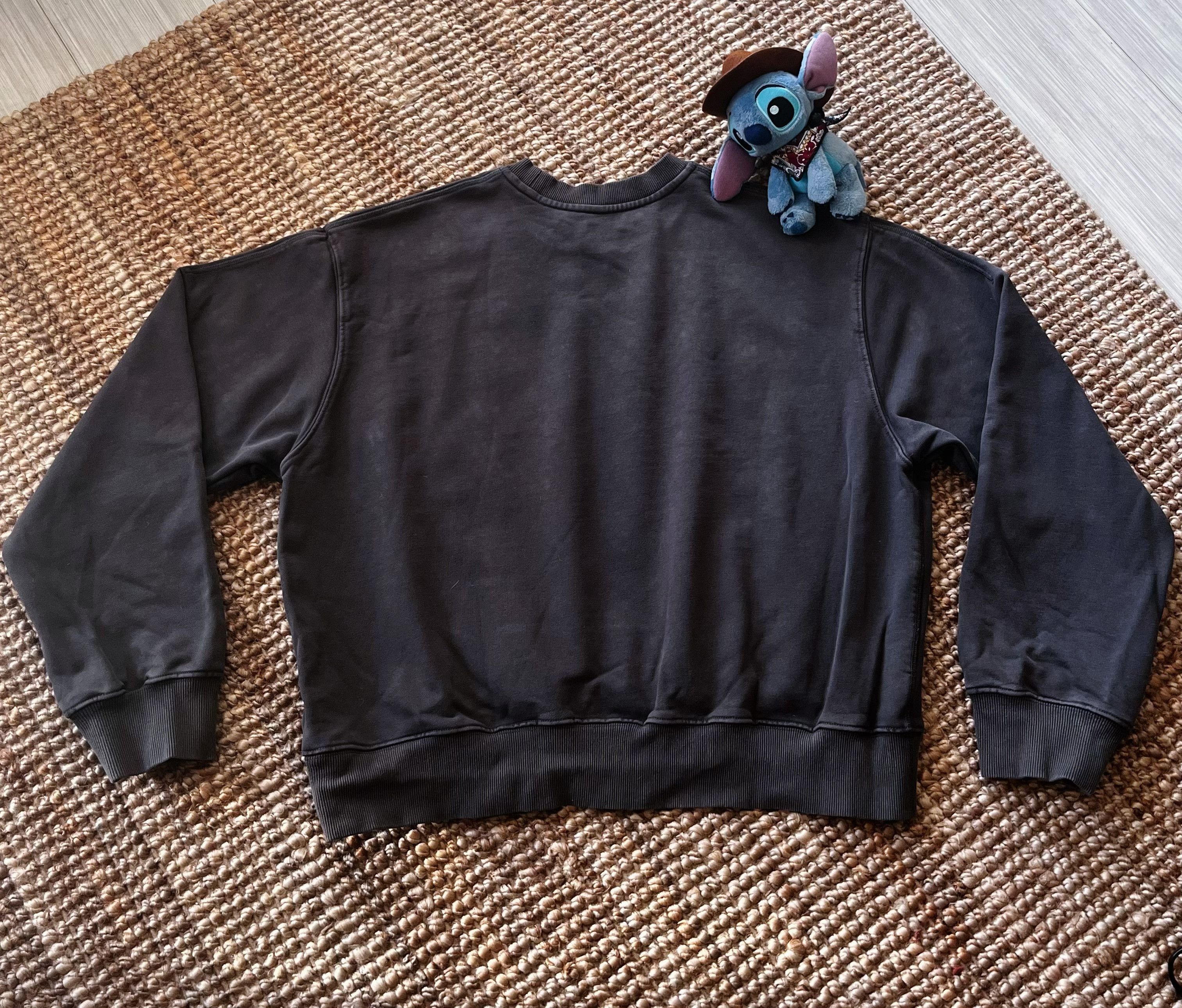 Other Faded black oversized college varsity crewneck washed-out Size US S / EU 44-46 / 1 - 2 Thumbnail