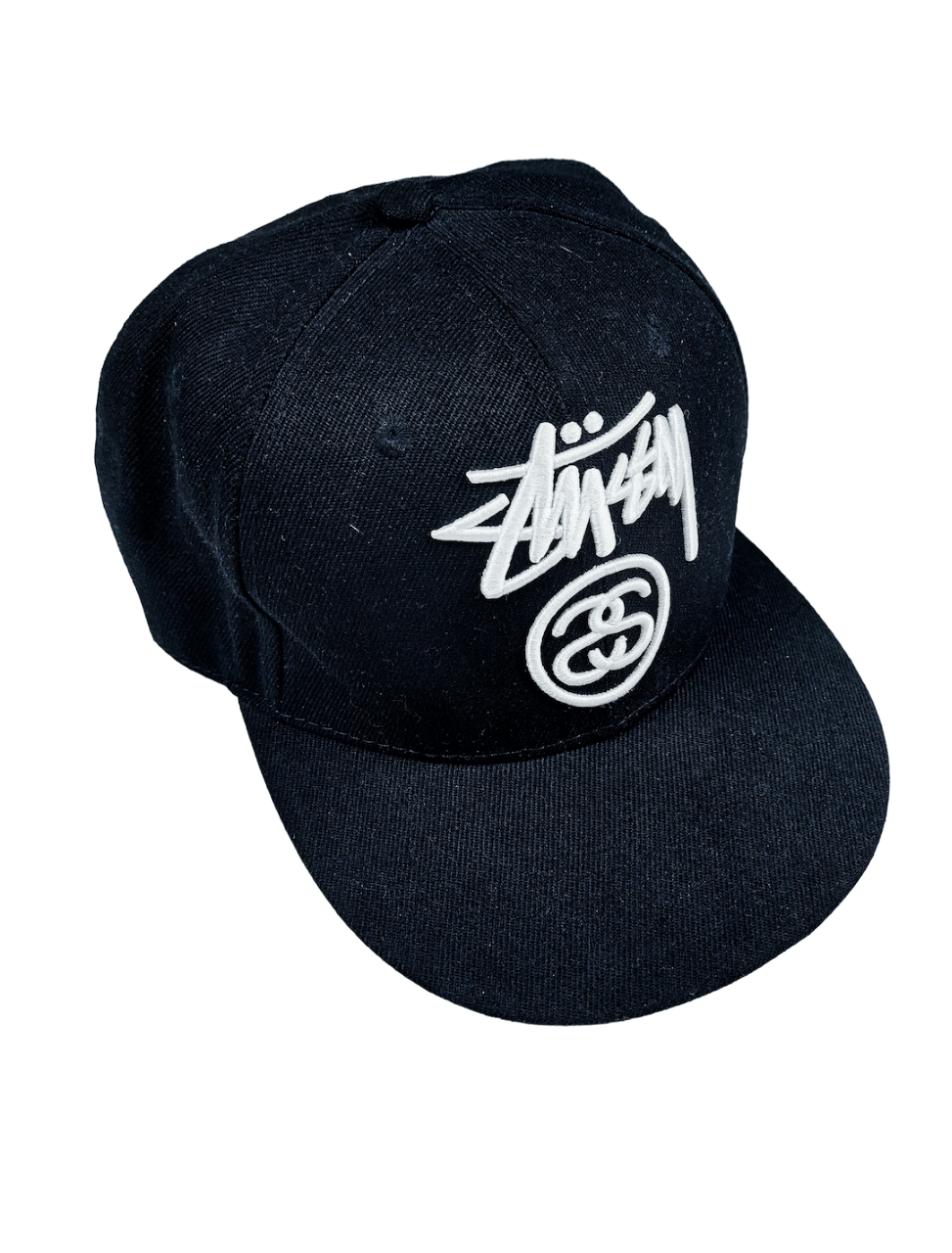 image of Vintage Stussy Snapback Cap in Black, Men's