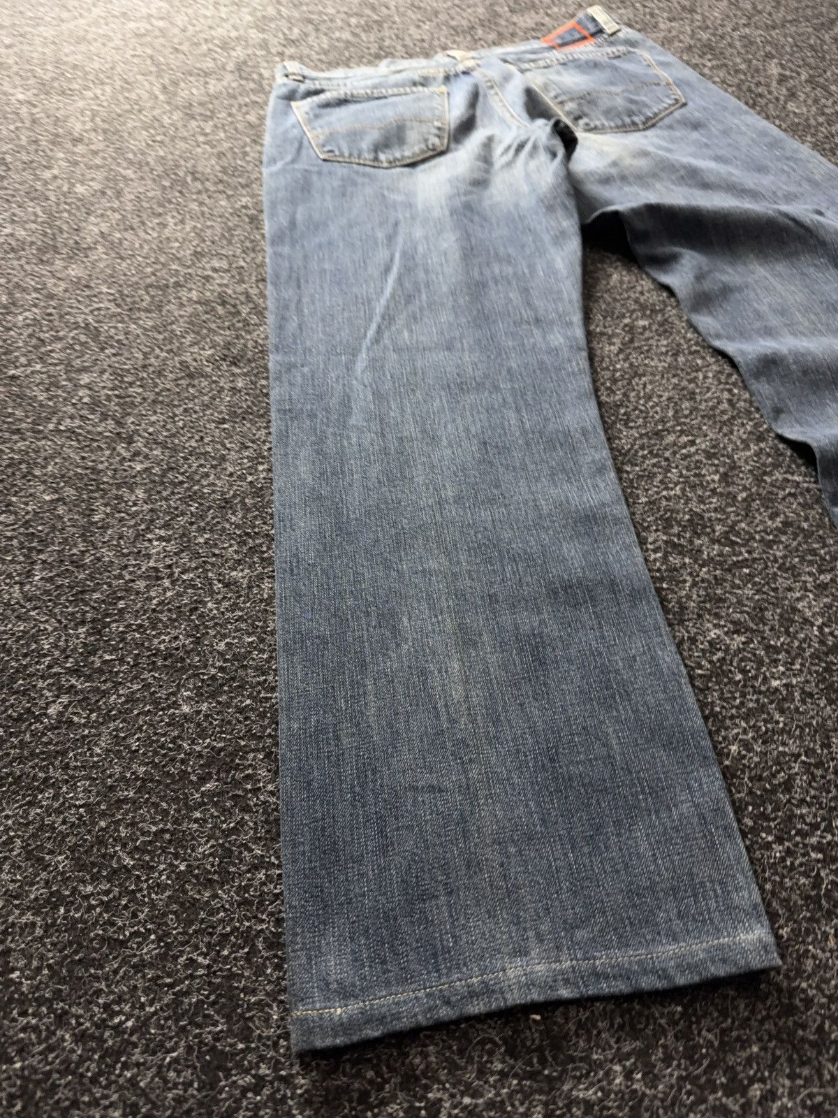 Hugo Boss Vintage 00s Distressed Hugo Boss Orange Blue Denim Jeans Size US 34 / EU 50 - 18 Thumbnail