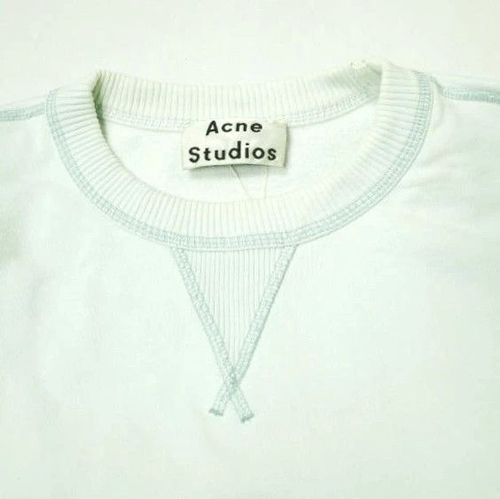 Acne Studios ACNE STUDIOS Oversized Logo Print Sweatshirt Light Blue XS Size US XS / EU 42 / 0 - 4 Thumbnail